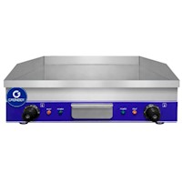 Plancha Eléctrica 2500W Lisa - Compacta para Cocinas Pequeñas color Gris